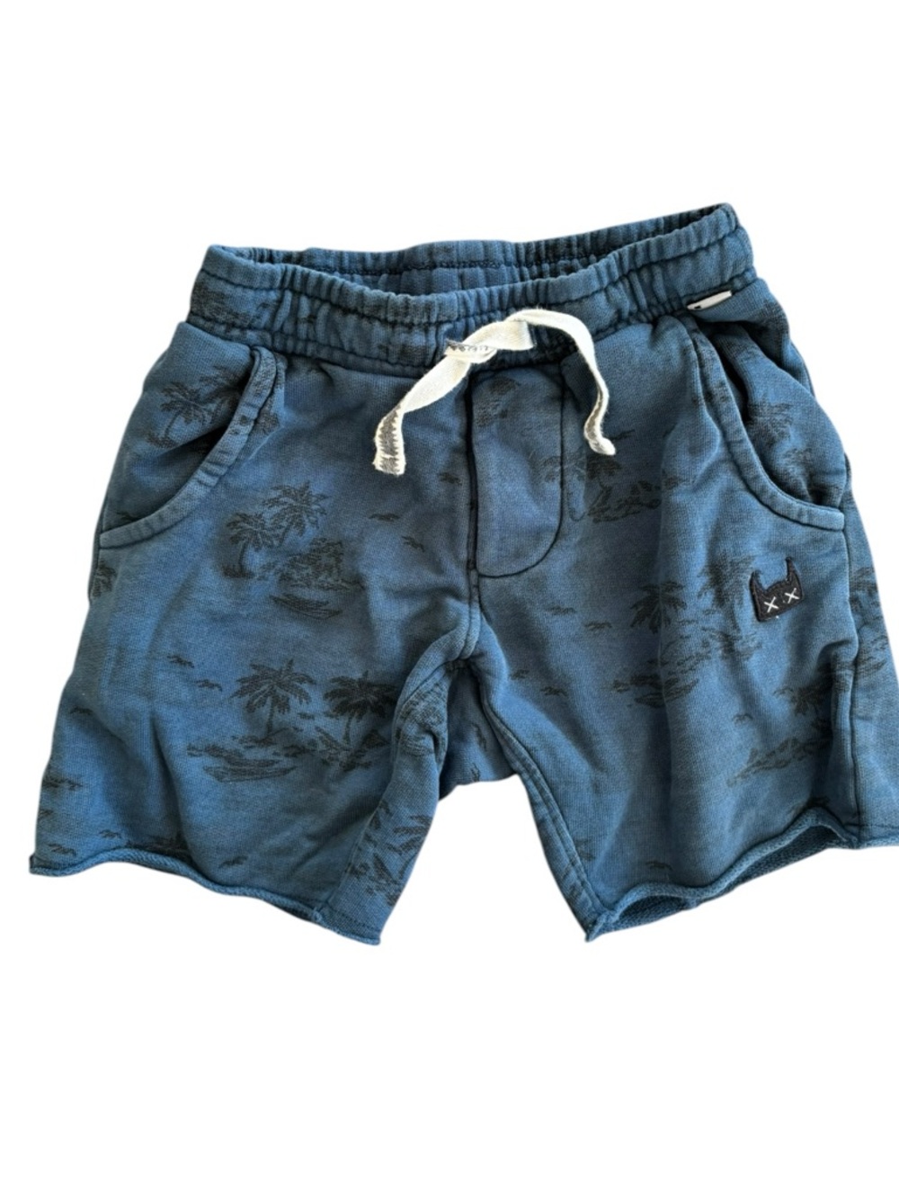 Munsterkids Island Boy Track Denim Fleece Shorts - Picture 2 of 4